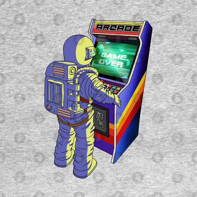 Astronaut Arcade Gamer by Guyvit